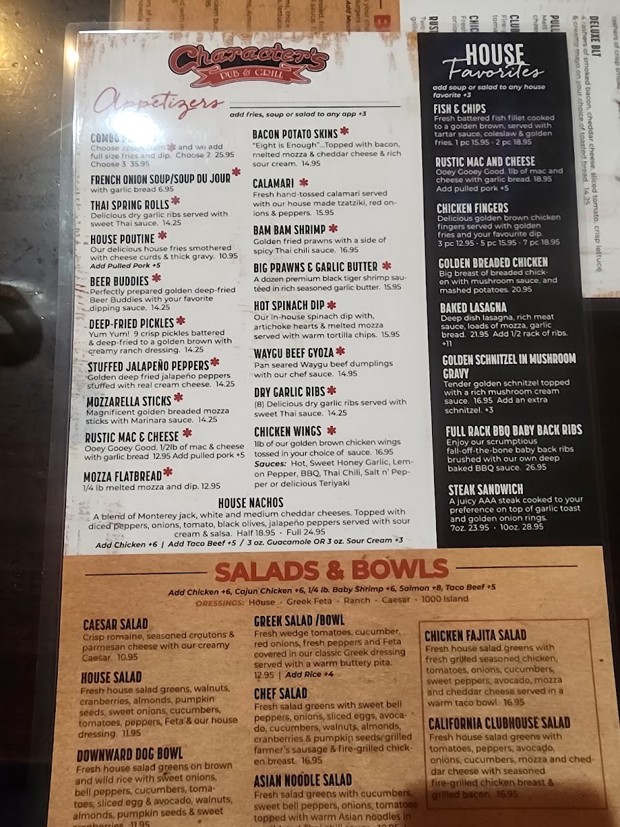 Character's Pub & Grill Menu - Image 6